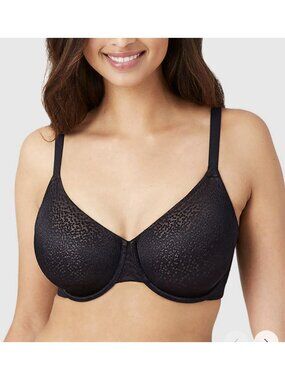 Wacoal Back Appeal Underwire Bra Size 40C Black 855303